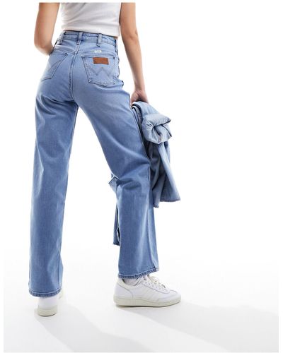 Wrangler – locker geschnittene mom-jeans - Blau