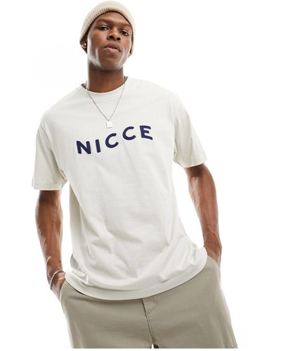Nicce London Wave Oversized T-shirt - Grey