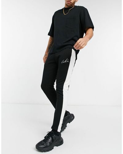 The Couture Club Pannelled Slim jogger - Black