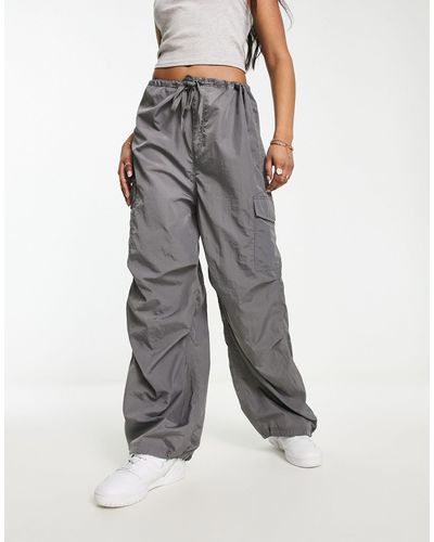 Monki Parachute Trousers - Grey