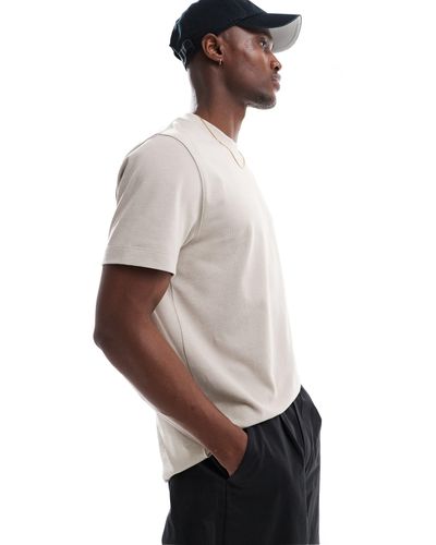 ASOS – hochwertiges, elegantes t-shirt aus schwerem material - Natur