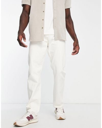 Weekday Space Relaxed Straight Jeans - White