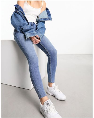 Miss Selfridge Jeans skinny lavaggio medio - Blu