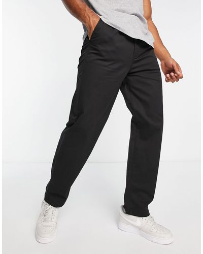 Lee Jeans – lässig geschnittene chinohose aus twill - Schwarz