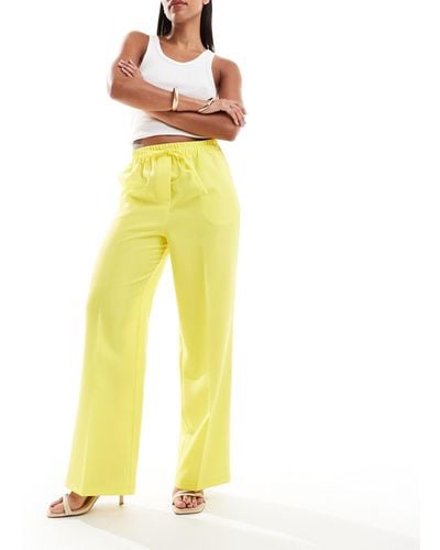 ASOS Tailored Pull On Trouser - Yellow