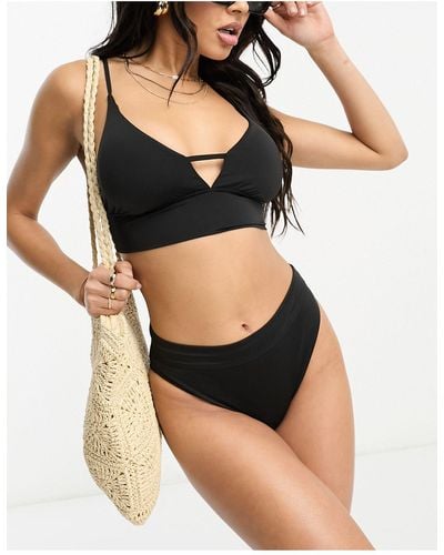 Billabong Sol Searcher V Neck Cami Bikini Top - Black
