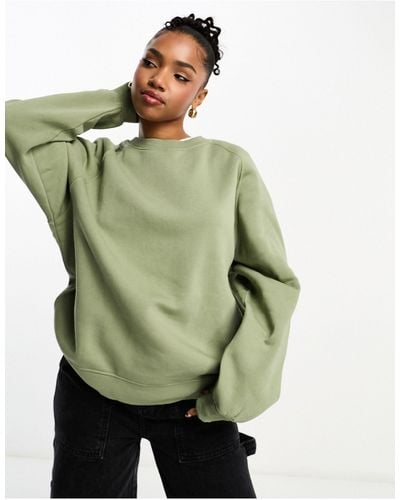 Pull&Bear Oversized Sweatshirt - Green