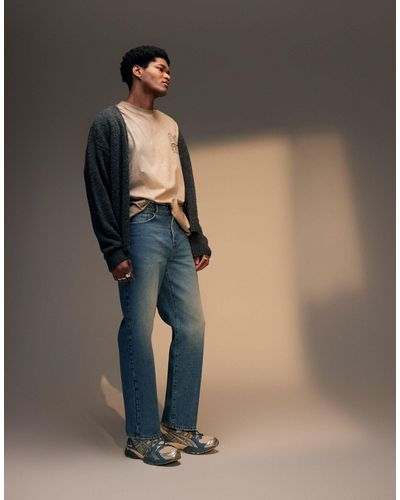 TOPMAN – lockere jeans - Grau