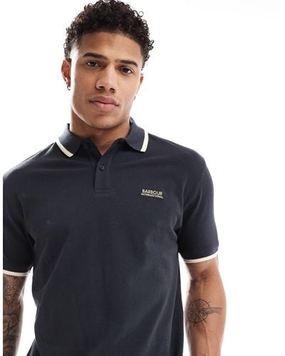 Barbour Rider Tipped Polo Shirt - Blue