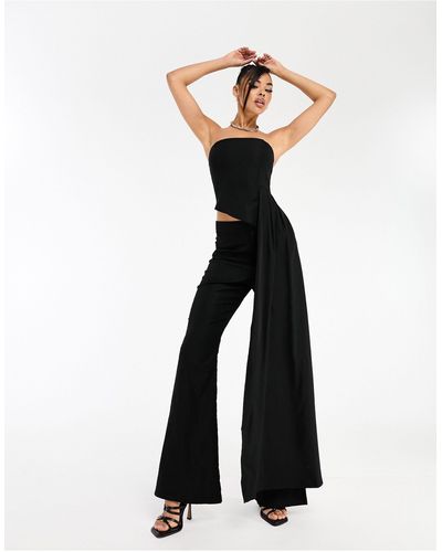 Missy Empire Tailored Wide Leg Trousers Co-ord - Black