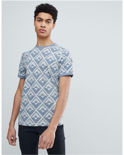 Ted Baker T-shirt With Geo Print - Gray