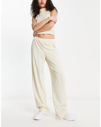 JJXX Poppy - pantaloni dad fit sartoriali color crema - Bianco