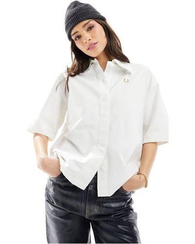 Fred Perry Boxy Fit Shirt - White