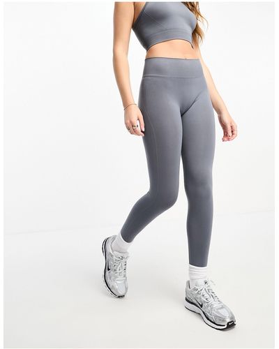 Pull&Bear – nahtlose leggings - Grau