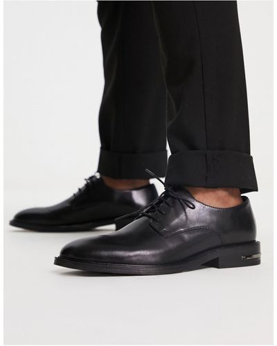 Walk London Oliver Lace Up Shoes - Black