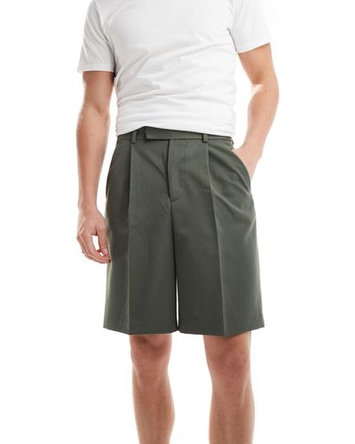 ASOS – elegante longline-shorts - Grün