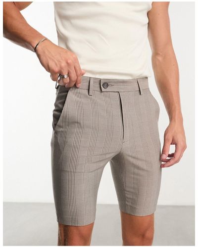 ASOS Smart Super Skinny Shorts - Gray