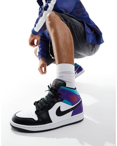 Nike Air – 1 mid – mehrfarbige sneaker - Blau