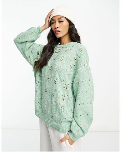 Y.A.S Dusty Long Sleeve Knitted Pullover Jumper - Green
