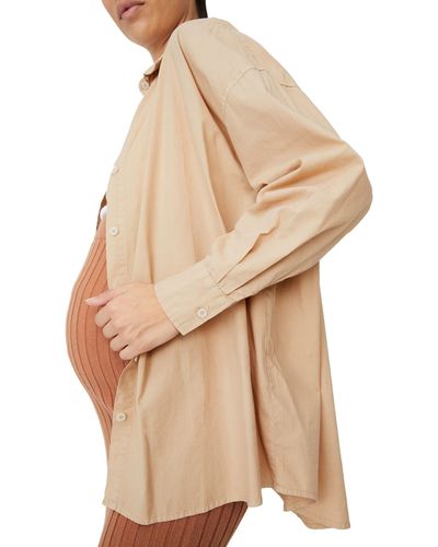 Cotton On Zwangerschapskleding - Dad Overhemd - Naturel