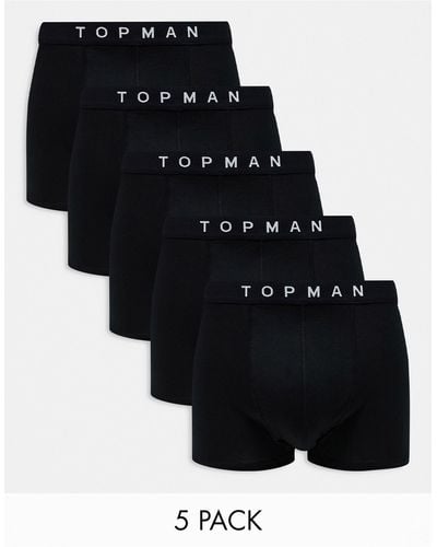 TOPMAN 5 Pack Trunks - Black