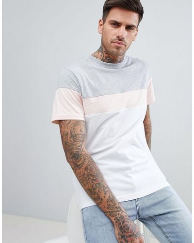 Another Influence Color Block T-shirt - Gray