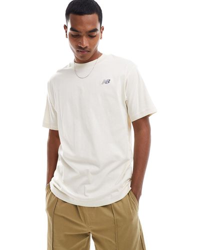 New Balance Camiseta con logo pequeño - Blanco