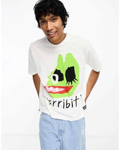 LEVIS SKATEBOARDING Levi's - Skate - T-shirt Met Print 'rrribit' - Wit