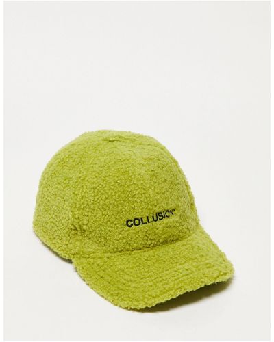 Collusion Gorra verde con logo - Amarillo