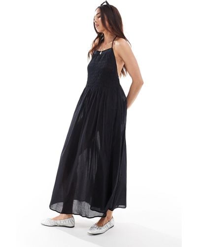AllSaints Iris Midi Beach Dress - Black