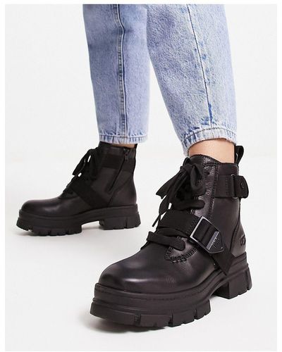 UGG Ashton Lace Up Boots - Black
