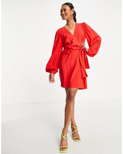 Envii Mini-jurk Met Overslag - Rood