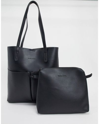 Claudia Canova Maxi borsa sfoderata con due tasche - Nero