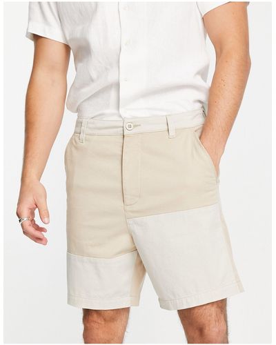 ASOS Skater Shorts With Color Block - White