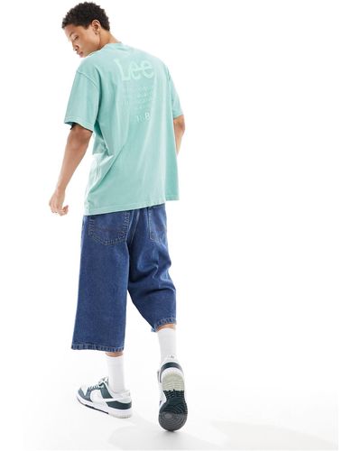 Lee Jeans T-shirt ample avec logo au dos - clair - Bleu