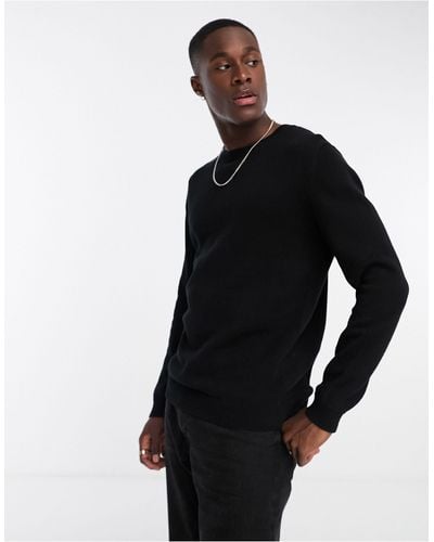 ASOS Midweight Cotton Sweater - Black