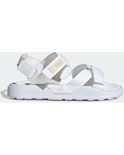 adidas Originals Sandalias blancas adilette - Blanco