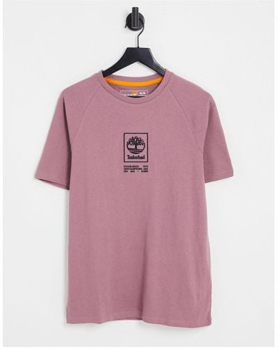 Timberland Stack - T-shirt Met Zware Stof - Roze