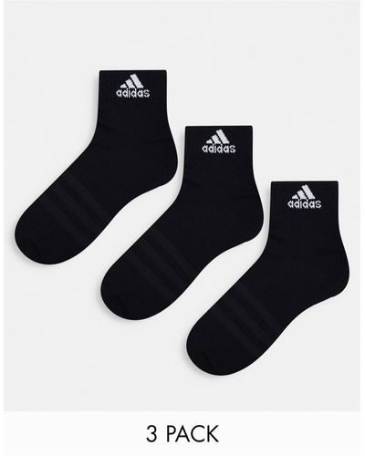 adidas Originals Adidas - Sportswear - Set Van 3 Paar Enkelsokken - Zwart