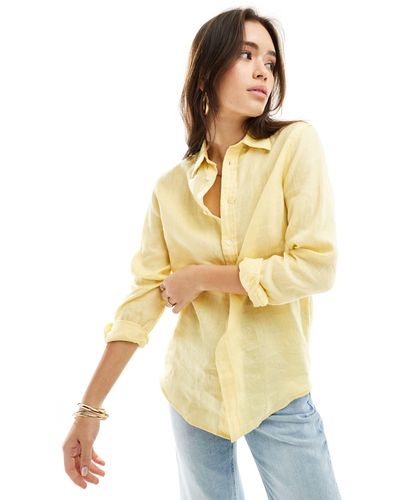 Polo Ralph Lauren Camisa amarilla con logo - Metálico