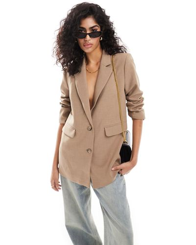 SELECTED Femme – relaxed fit blazer - Natur