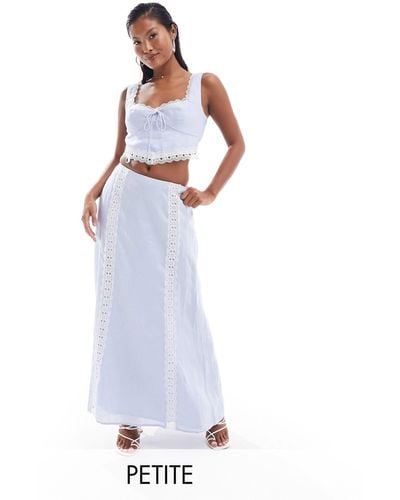 Forever New Corset Style Lace Top Co-ord - White
