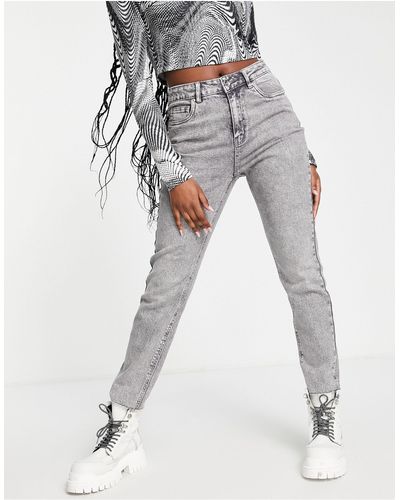 Vero Moda Brenda Straight Leg Jeans - Gray