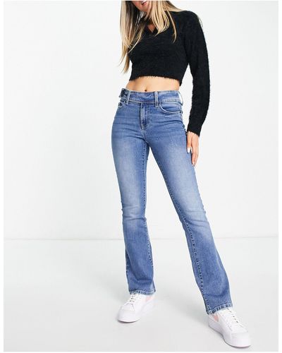 New Look Flared Jeans Met Hoge Taille - Blauw