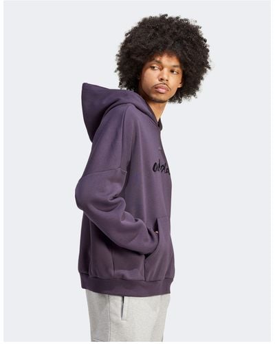 adidas Originals Applique Hoodie - Purple