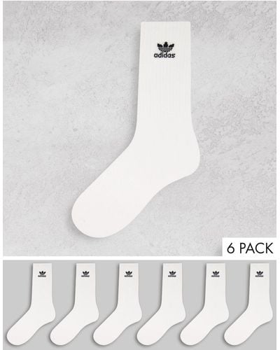 adidas Originals Trefoil 6-pack Crew Socks - Black