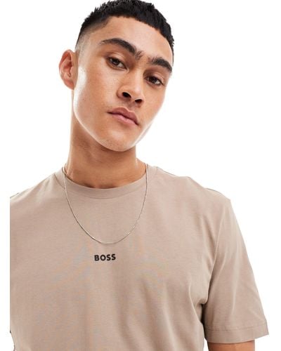 BOSS Tchup Logo T-shirt - Brown