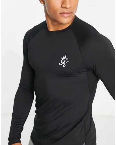 Gym King 365 - maglietta nera a maniche lunghe - Nero