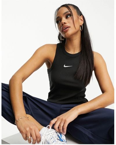 Nike Air Women's Pique Bandeau Top NIKE, Haut Court Noir Femme