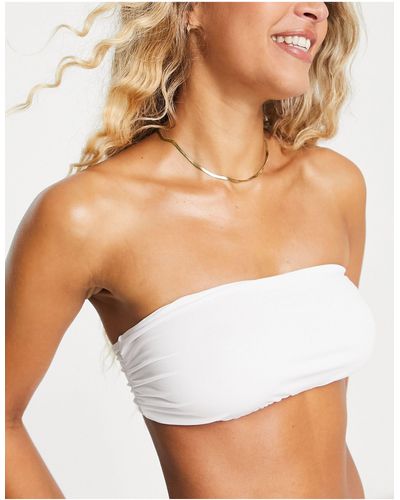 NA-KD Bandeau Bikini Top - White